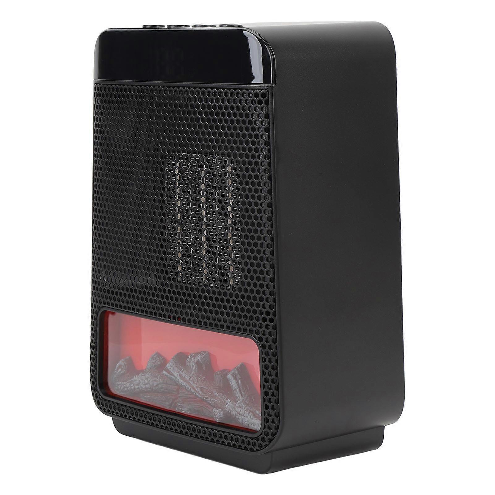 3D Flame Space Heater 4 Gears Timing Desktop Heater Fast Heating PTC Ceramic Heater for Bedroom Office GB Plug 220V 