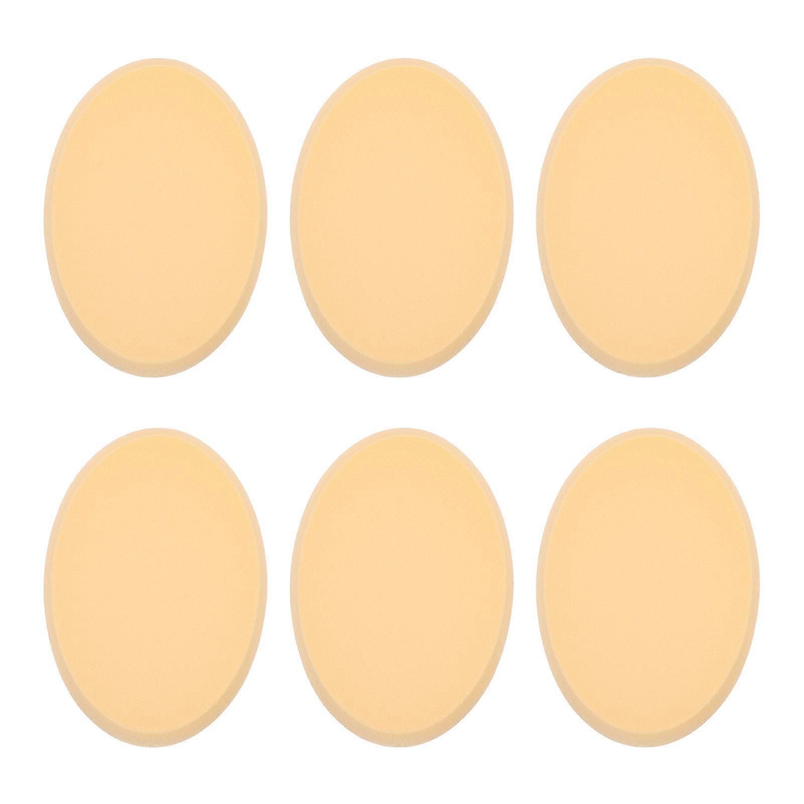 6PCS Oval Makeup Sponges for Foundation and Loose Powder Application – Soft, Portable, and Safe for Routines