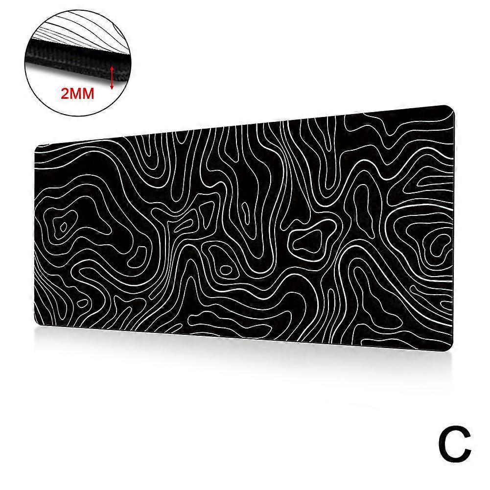 Black fluid 24 (B) 300*800*2mm$Abstract corrugated mouse pad large thermal transfer desk pad abstract fluid