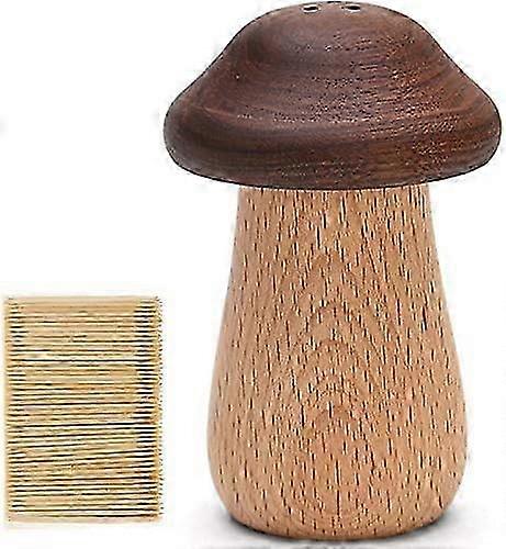 Wooden Toothpick Dispenser Holder with Toothpicks, Cute Toothpick Holder Designed for Use with Certain Brands, Stylish and Practical for Eve