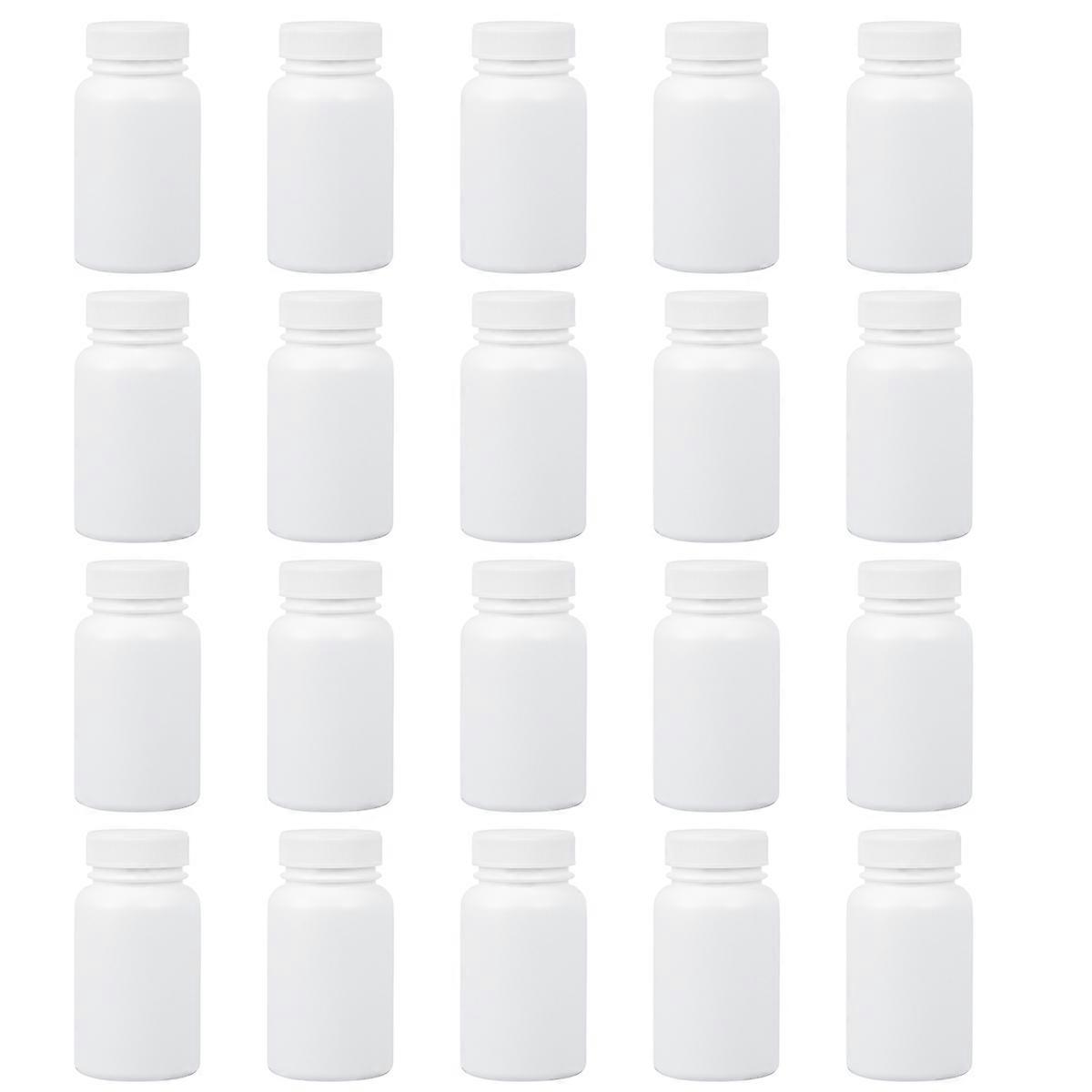 20pcs Empty Chemical Bottles 100ml Portable Medicine Reagent Containers with Screw Caps for Home and Travel Use