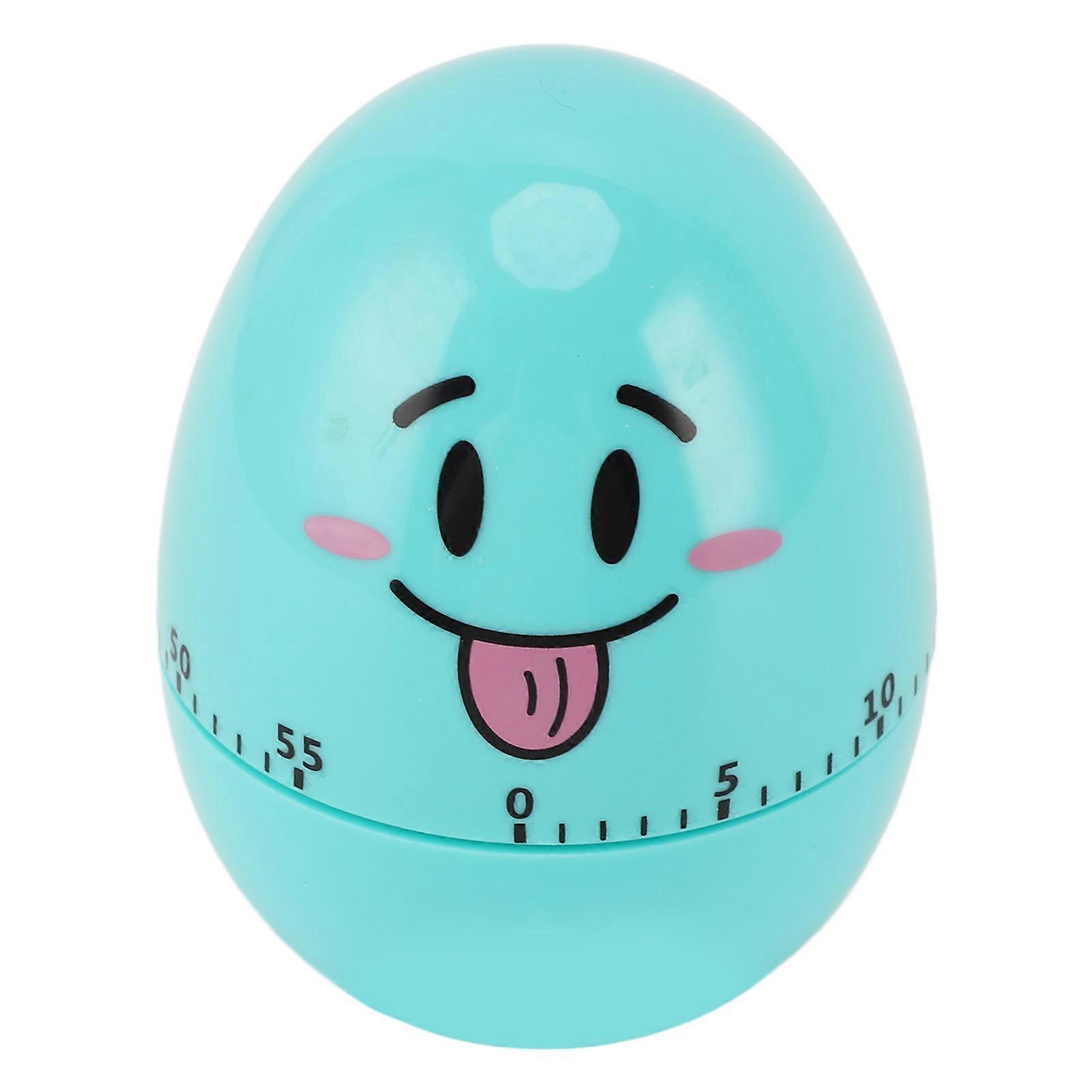 Egg Timer Cute Shape Highly Accurate Loud Sound Mechanical Versatile Cooking Timer Reminder for Work Study Blue 