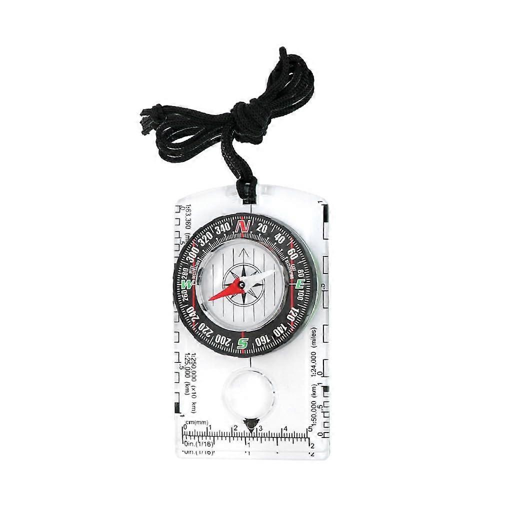 Compass Baseplate For Map Reading, Backpacking, Navigation With Scale Ruler