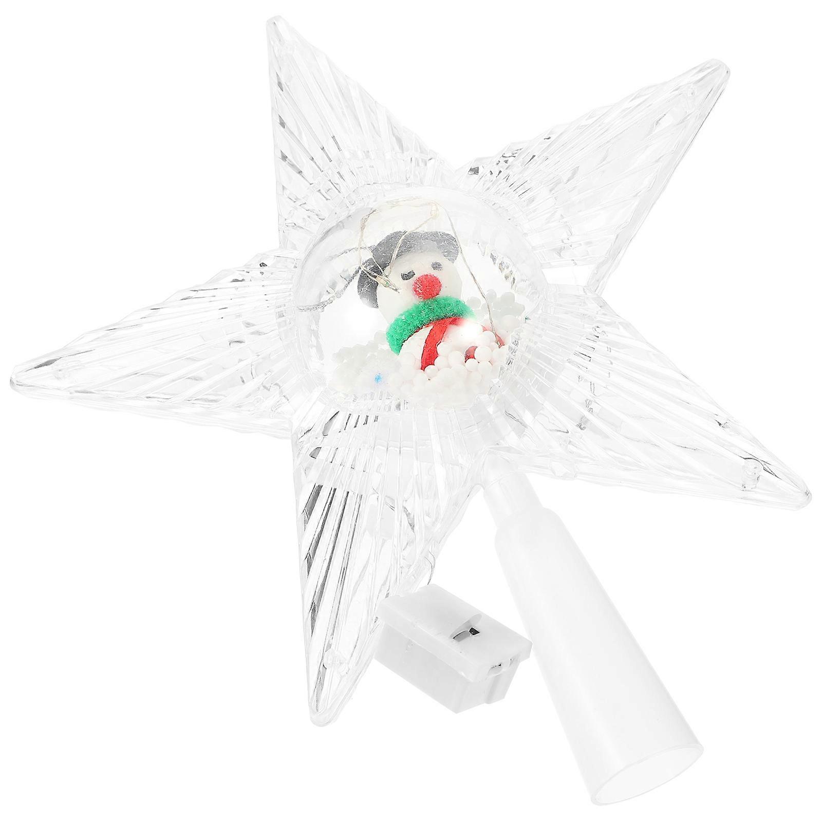 Here's a refined and engaging product description based on your input:

   

**1pc Creative Christmas Tree Topper Star – LED Light & Transparent