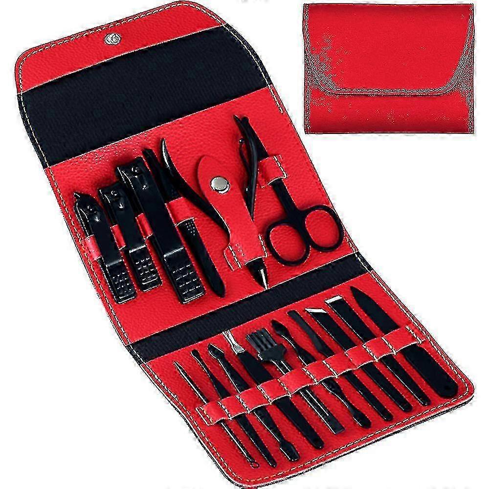 プロのマニキュアとペディキュアケアのための包括的な16ピースネイルクリッパーセット