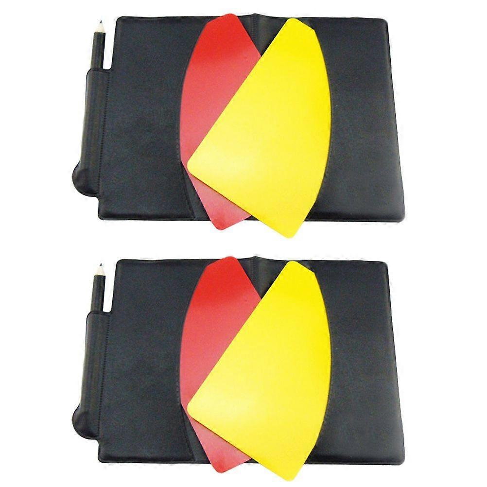 2 Sets of Professional Referee Kits Standard Referee Cards Portable Referee Wallets
