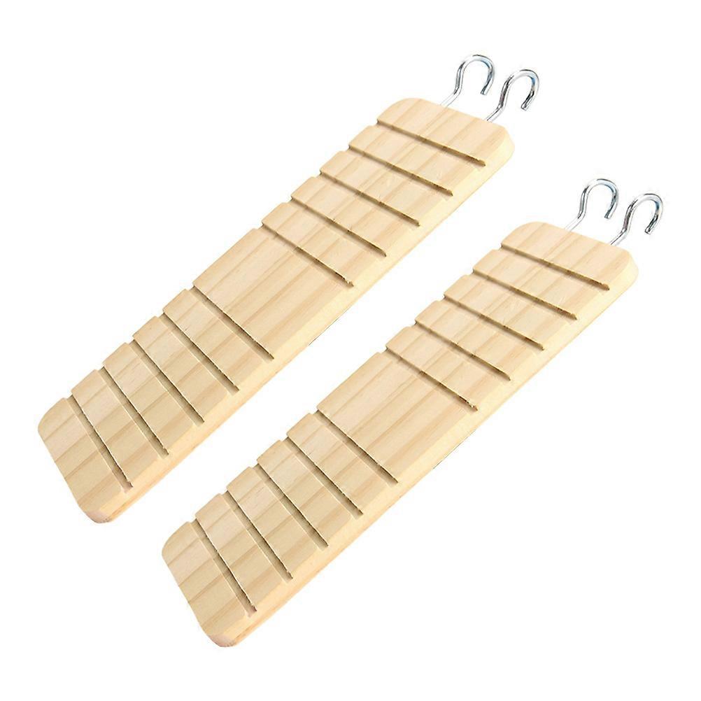 Pet Climbing Ladder Toy Hamster Steps Small Pets Indoor Use Wood Material Hook Design 2Pcs