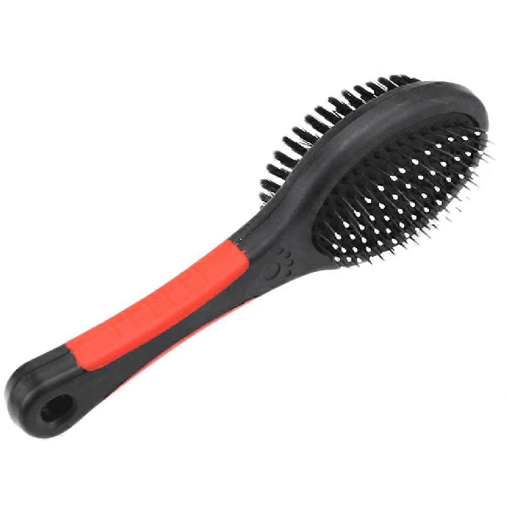 ペットグルーミングコーム子猫の子犬の取り外しのためのプラスチック両面1セット