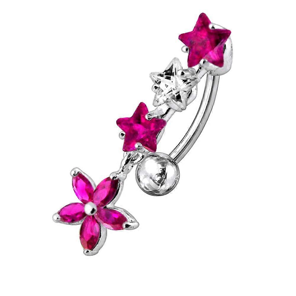 Flower Dangling Jewelled Navel Banana