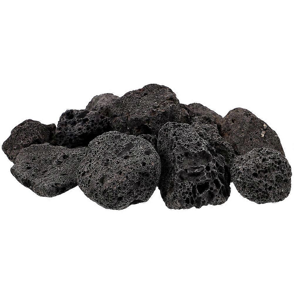Smooth Rocks Volcanic Rocks Walkway Decoration Black 2-4cm Irregular Shape For 1Pack