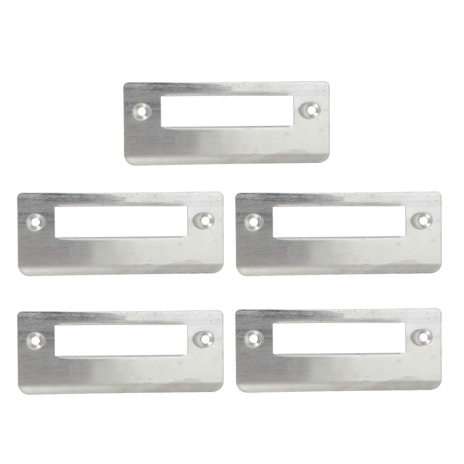 Stainless Steel Door Strike Plates Security Reinforcement Kit – 5pcs, Easy Install, Latch & Deadbolt Protection for Door Frames, Enhanced Home Safety