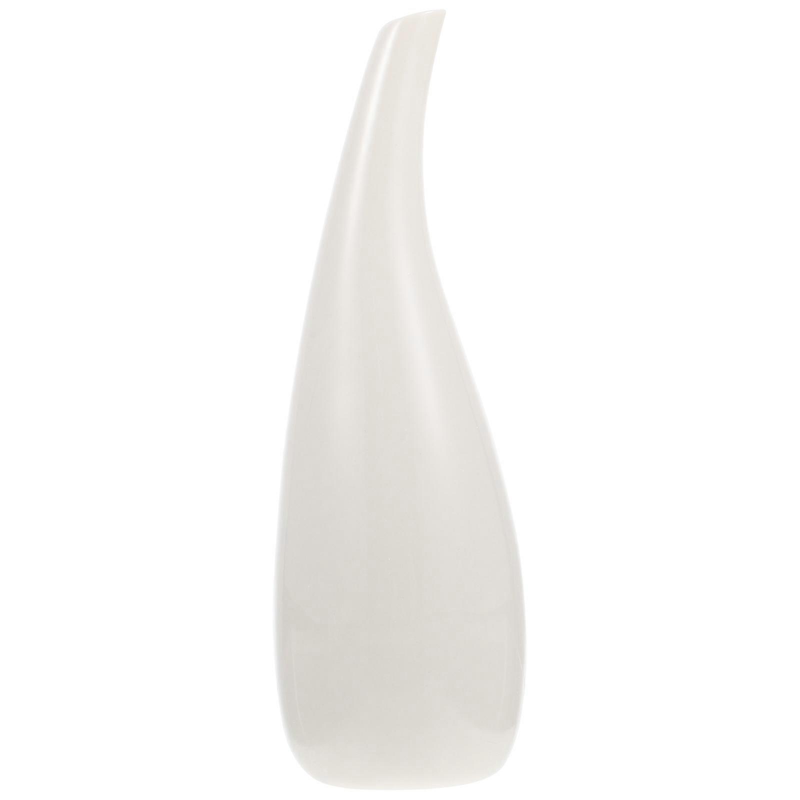 Arrangement Floral Vase Céramique Usage Domestique Bouteille d’arôme 5.00X5.00X17.50CM Blanc Simple 1Pack