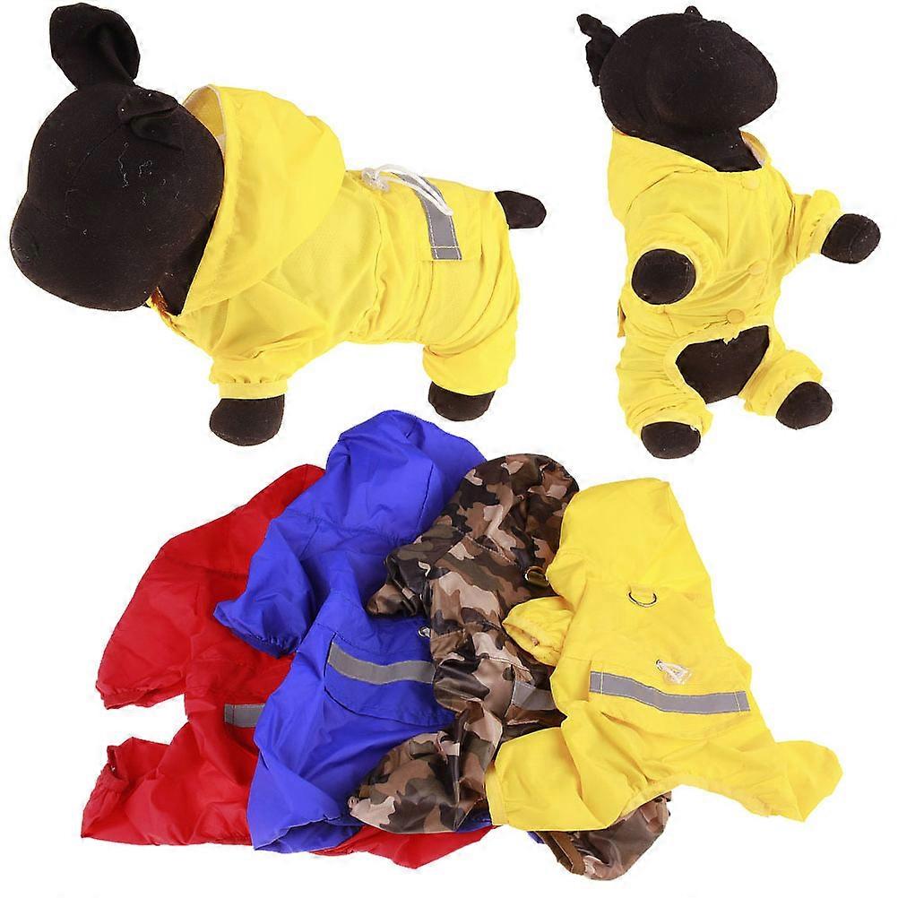 Reflective Waterproof Dog Raincoat with Hood for Pet Cat Small Dogs Rainy Weather Size S Camouflage 1Pack