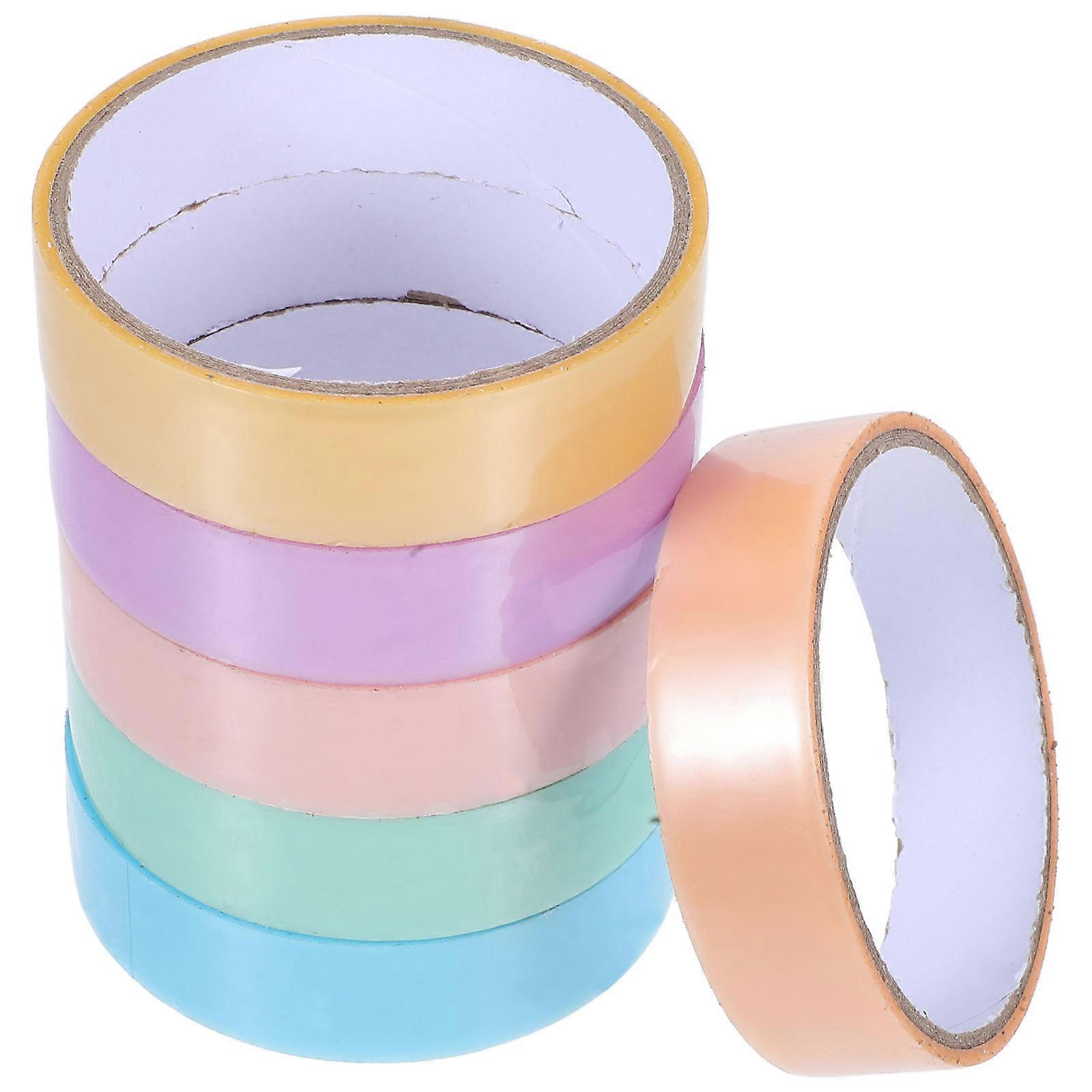 Diy Ball Tapes Assorted Color Colored Sticky Tapes for Kids Activities 1000.00X2.40X0.01CM Party Favors 6 Rolls