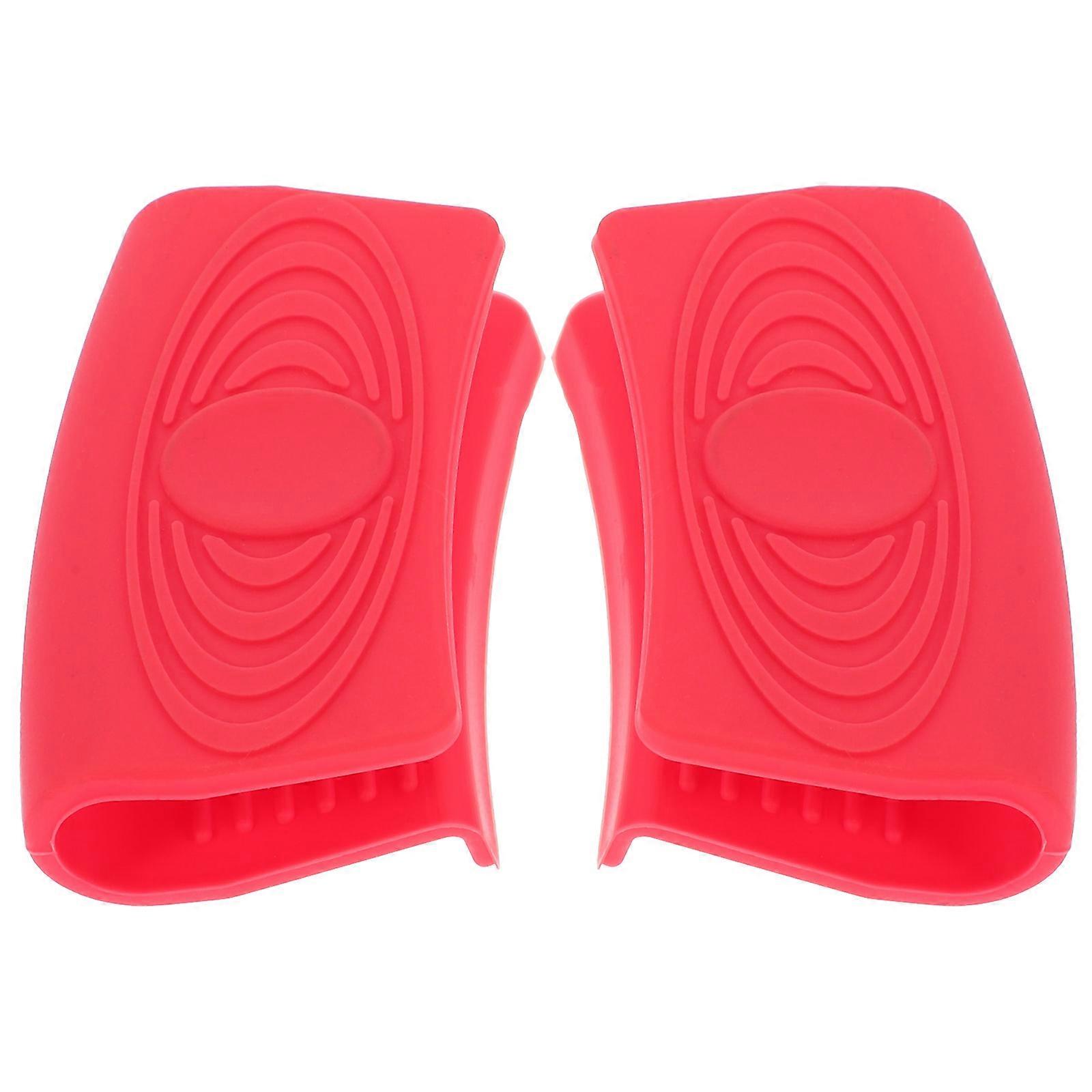 Silicone Pot Handle Covers Heat Resistant, Non Slip Grip Sleeves for Cookware and Fryers, Easy to Clean, 2pcs