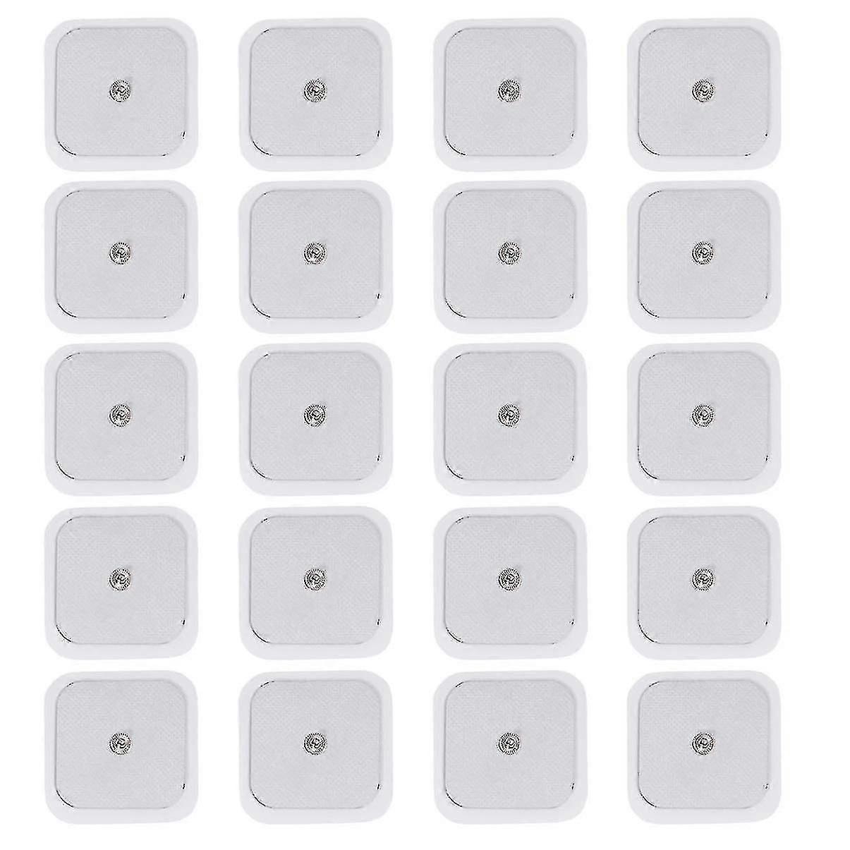 5 X 5 Cm 20 Pads Stud Tens Self Adhesive Pads Fit Beurer Tens Unit Pads Replacement Tens Electrodes Reusable Tw