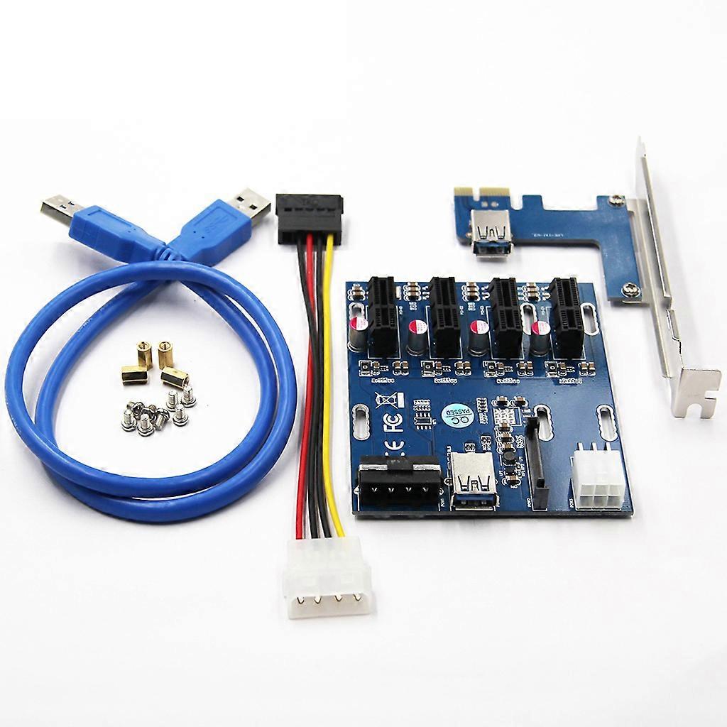PCI-E Adapterkarte PCI-E X1 auf PCI-E Expansion Conversion Card mit USB3.0 Power für das Mining von BTC Eth