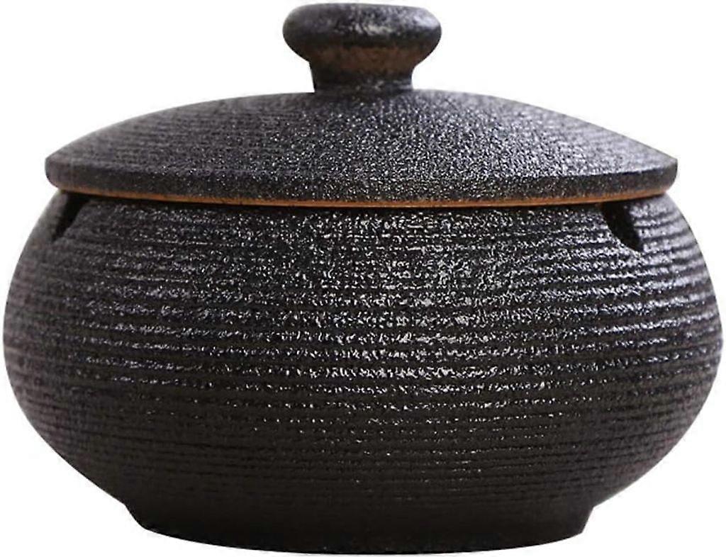 Handmade Ashtray with Cover Windproof