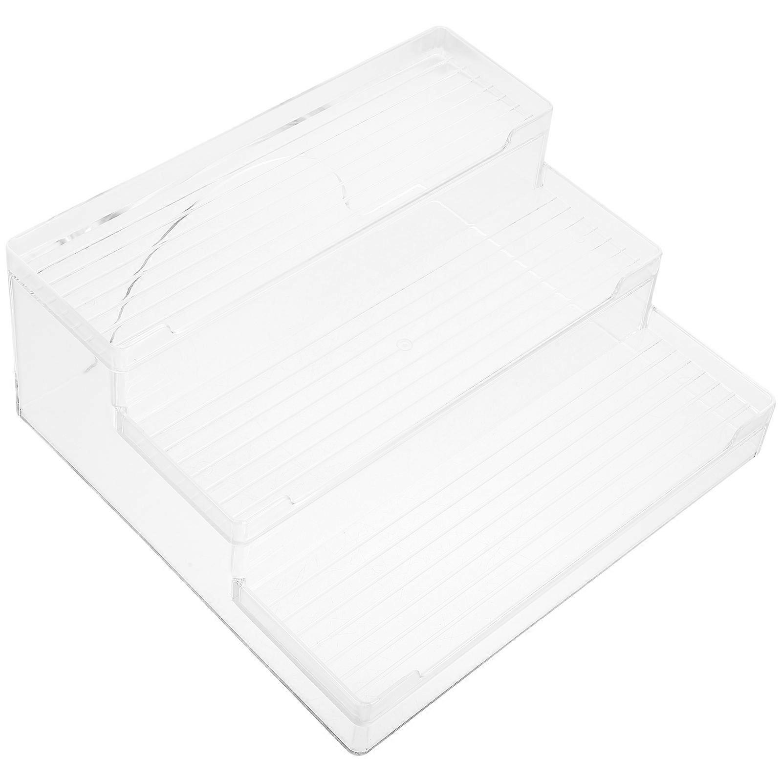 Sundries Organizer Rack Acrylic Storage Shelf Transparent Simple Style Kitchen Organizer 1Set