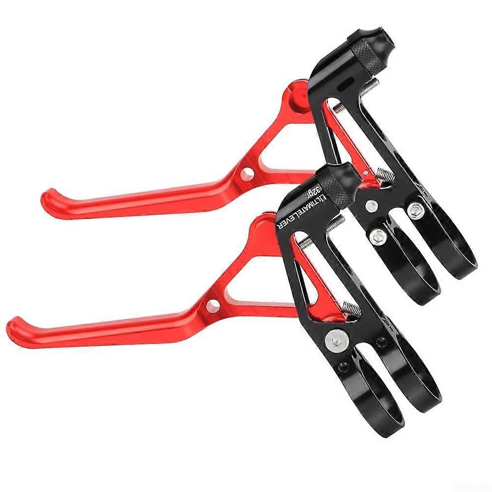 Brake Levers Pair for Folding Road Bikes, Aluminum Alloy Designed for Smooth Operation (Red)