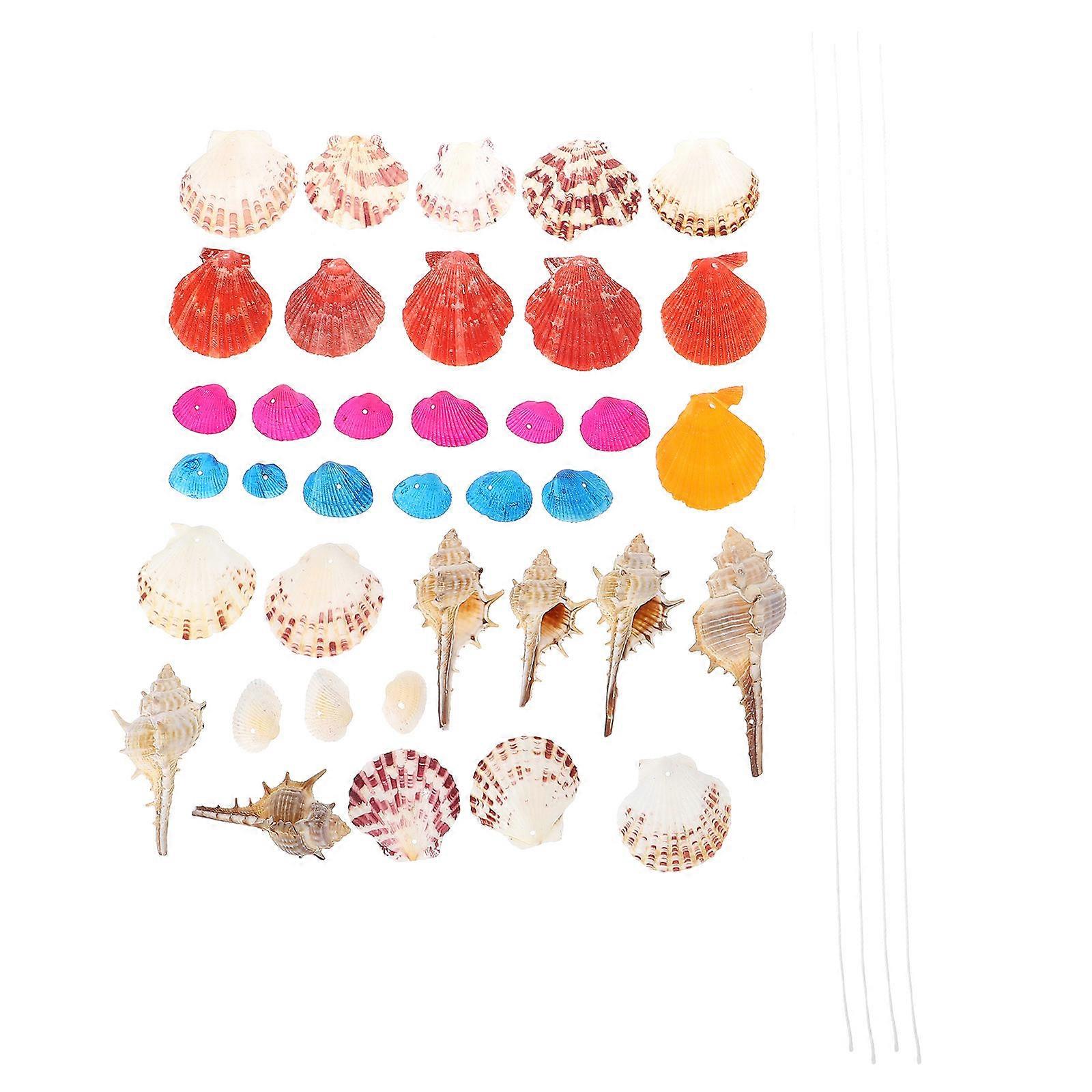 Beginner's Wind Chime Diy Shell Wind Chime Material 45X15CM House Decoration Round Shape 1 Set