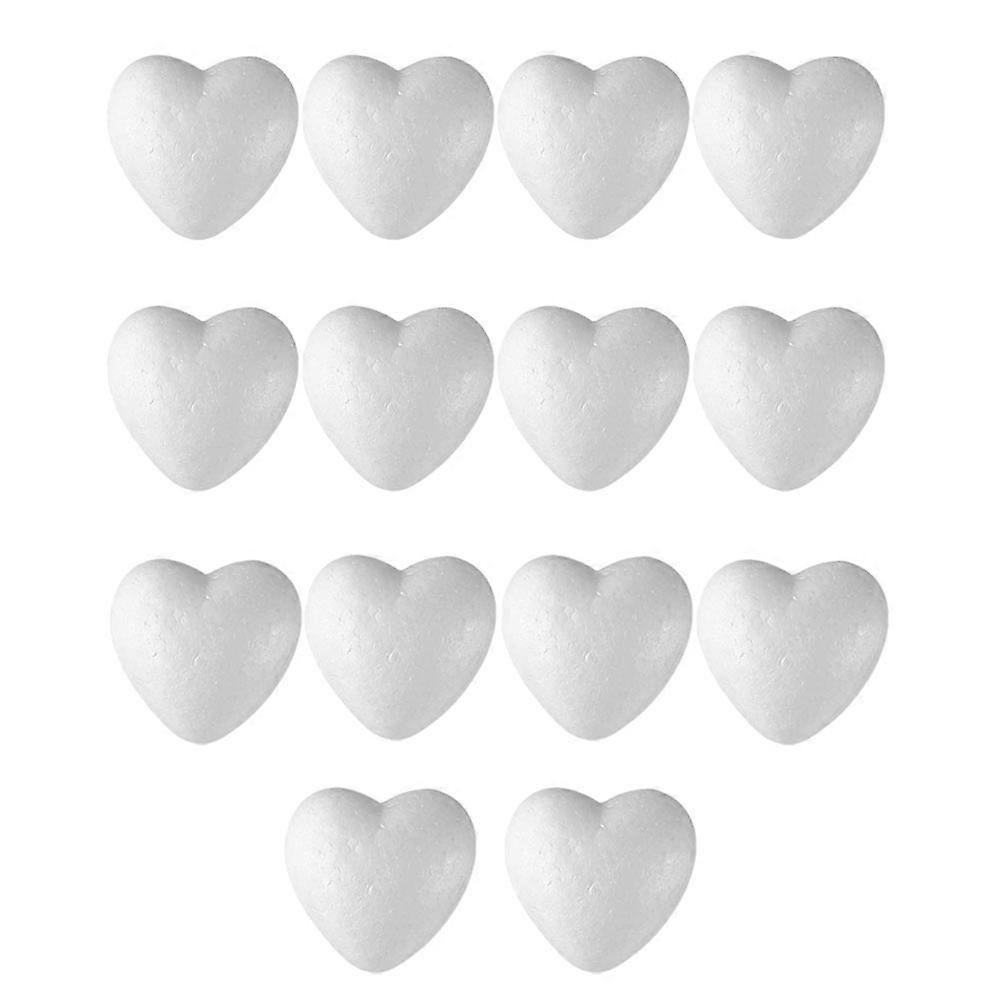 White Foam Heart Shaped Ball for DIY Crafts and Party Accessories 14pcs