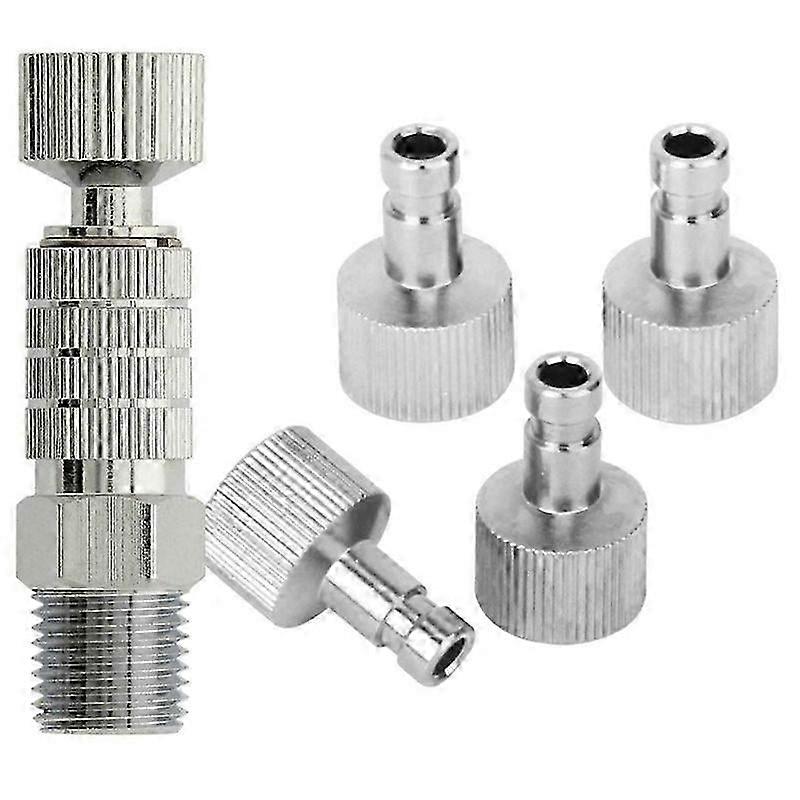 1Set Airbrush Quick Disconnect Coupler Fitting Adapter with 4 Fittings 1/8inch Part Air Horse Airbru Edition 0703