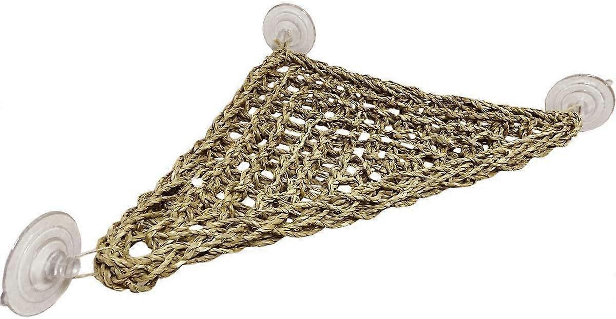 Bearded Dragon Hammock Lizard Lounger,Natural Seagrass Fibers for Reptiles,Geckos,Anoles,Iguanas,Hermit Crabs and Snakes,Triangular 12.5 x 1