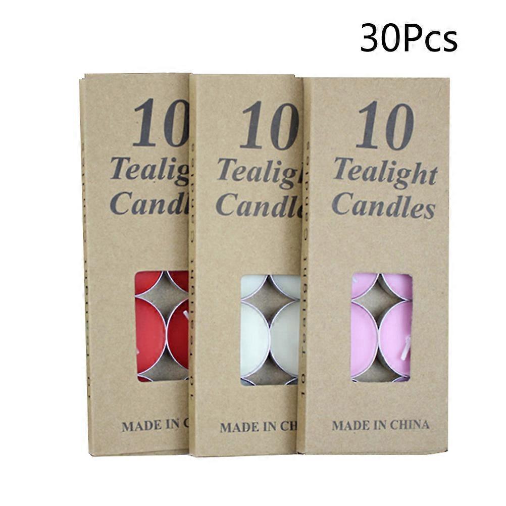 Colored Tea Candles Wedding Decorative Unscented for Special Occasions Home Dinner 30Pcs 3Boxes