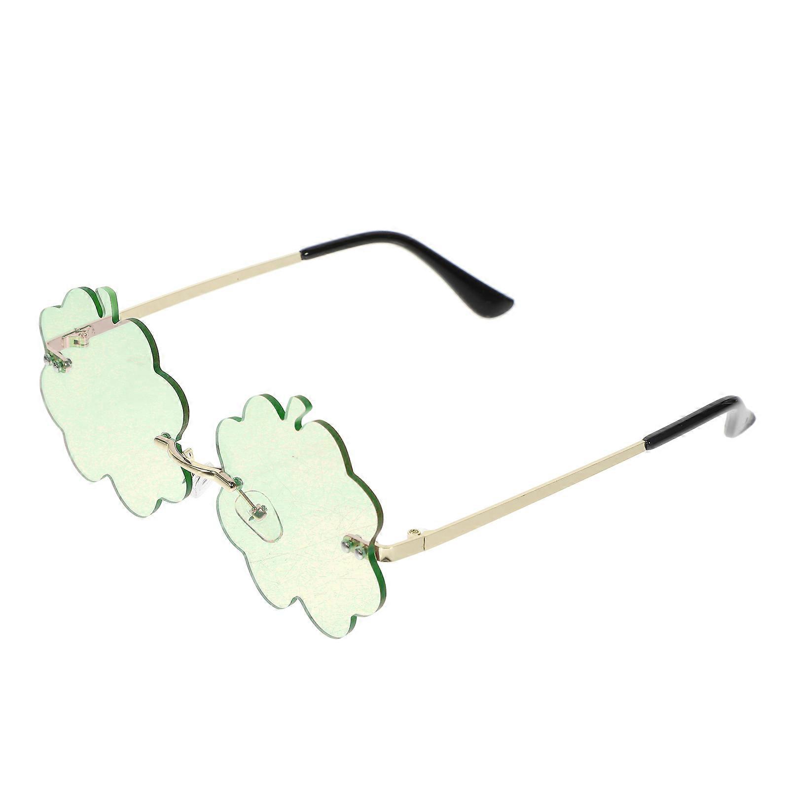 1 Pair Rimless Eyeglasses Funny Sunglasses Props for Party Decoration