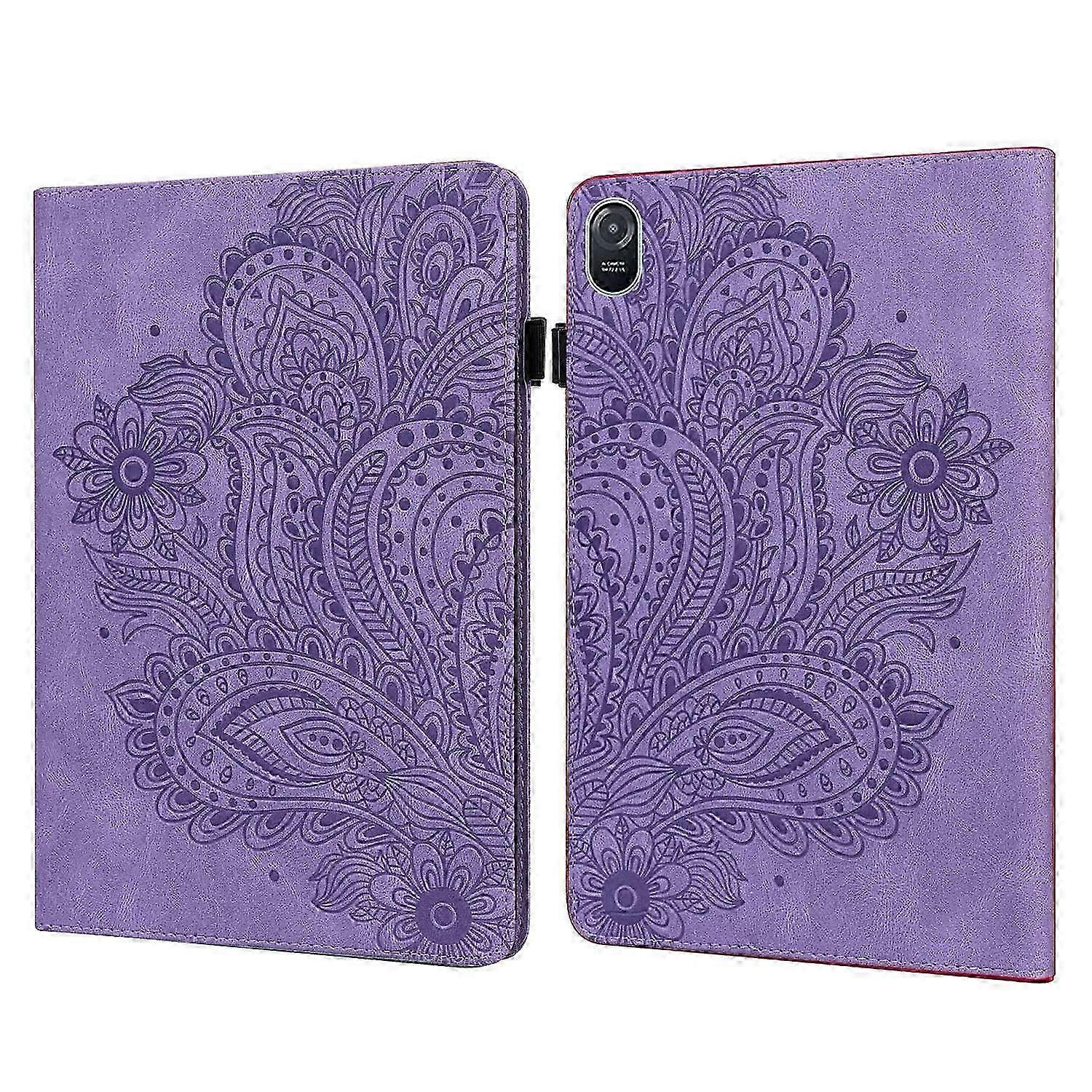 Flower Pattern PU Leather Case with Card Slots for Pad 8 Protective Tablet Cover