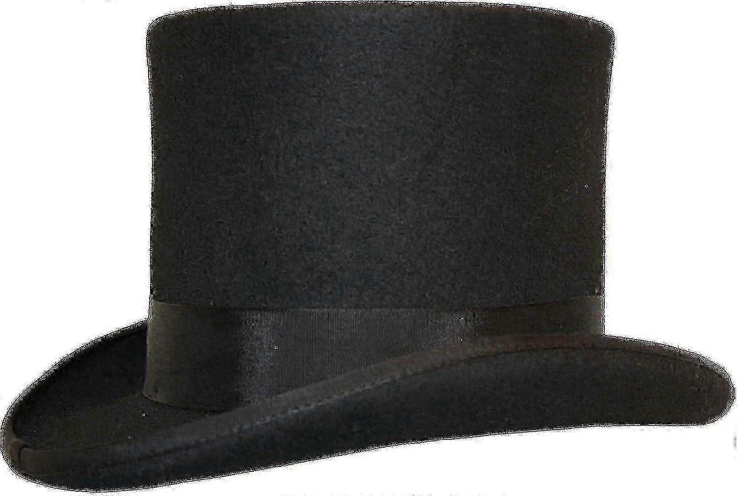 Handmade Wool Top Hat with Satin Lining, Sizes Small to XXL