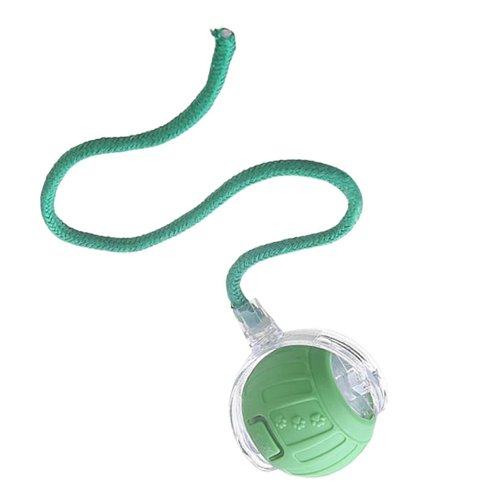 Interactive Cat Ball Toy - Automatic Rolling and Quiet Electric Ball with Tail Rope for Indoor Cat Entertainment and Hunting Simulation, Green