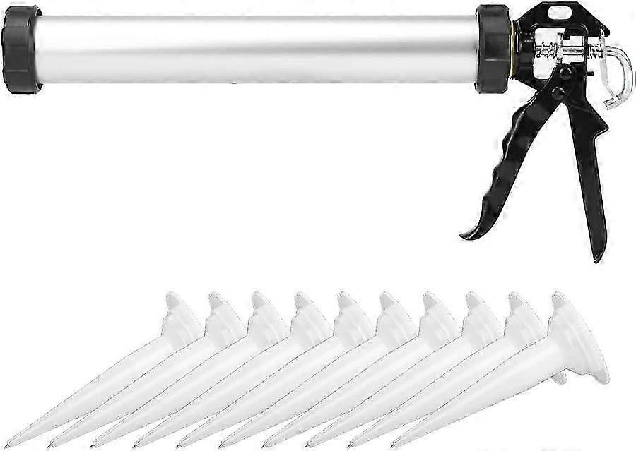 600ml silicone caulking gun with 10 nozzles