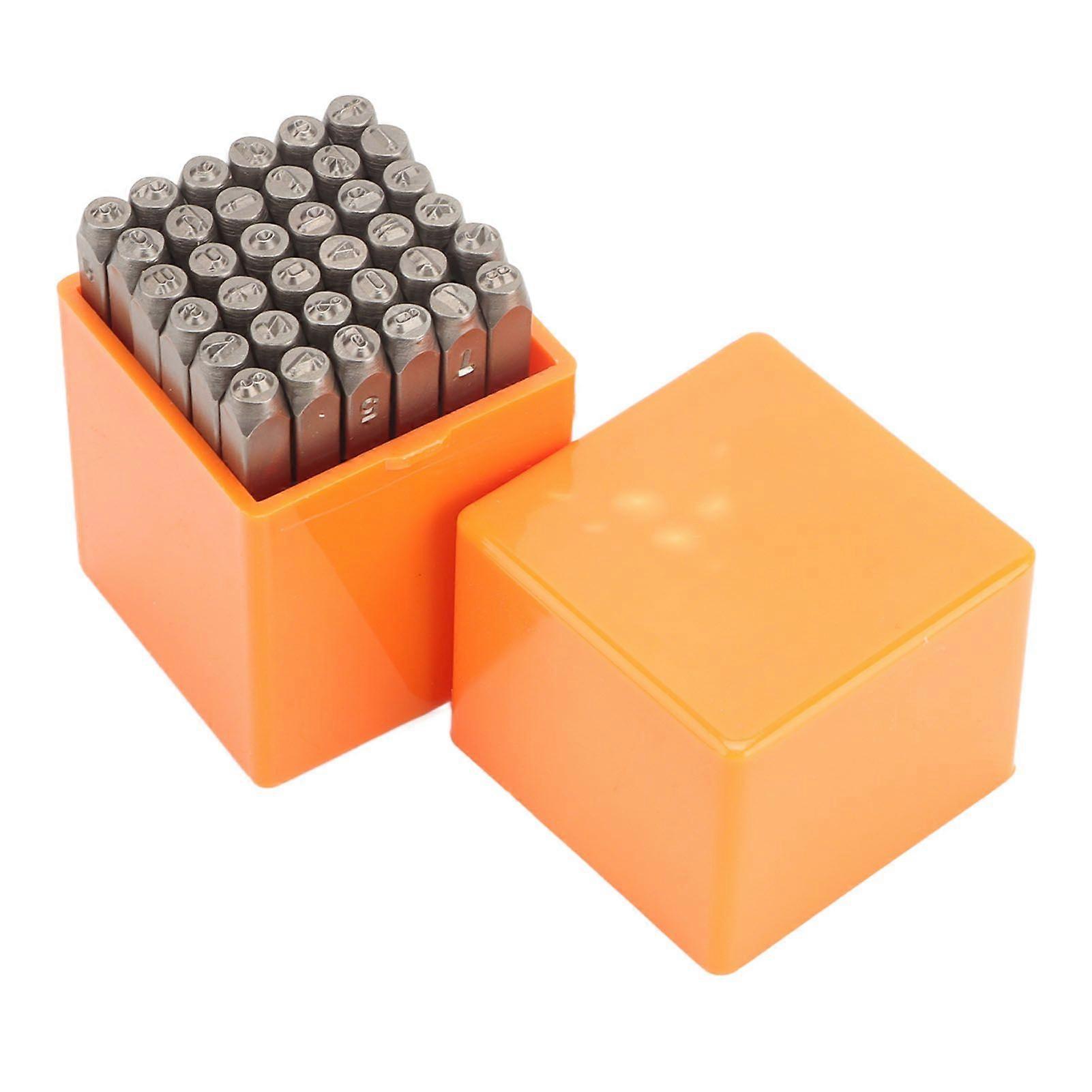 2025 Latest Model 36Pcs Metal Letter Stamps 1.2in Letters Number High Carbon