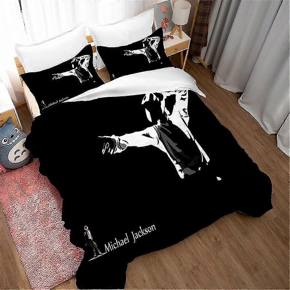 Conjunto de Cama para Idol Singer com 2 Fronhas, Conjunto de Capa de Edredom Macia e Fofa de 3 Peças com Zíper