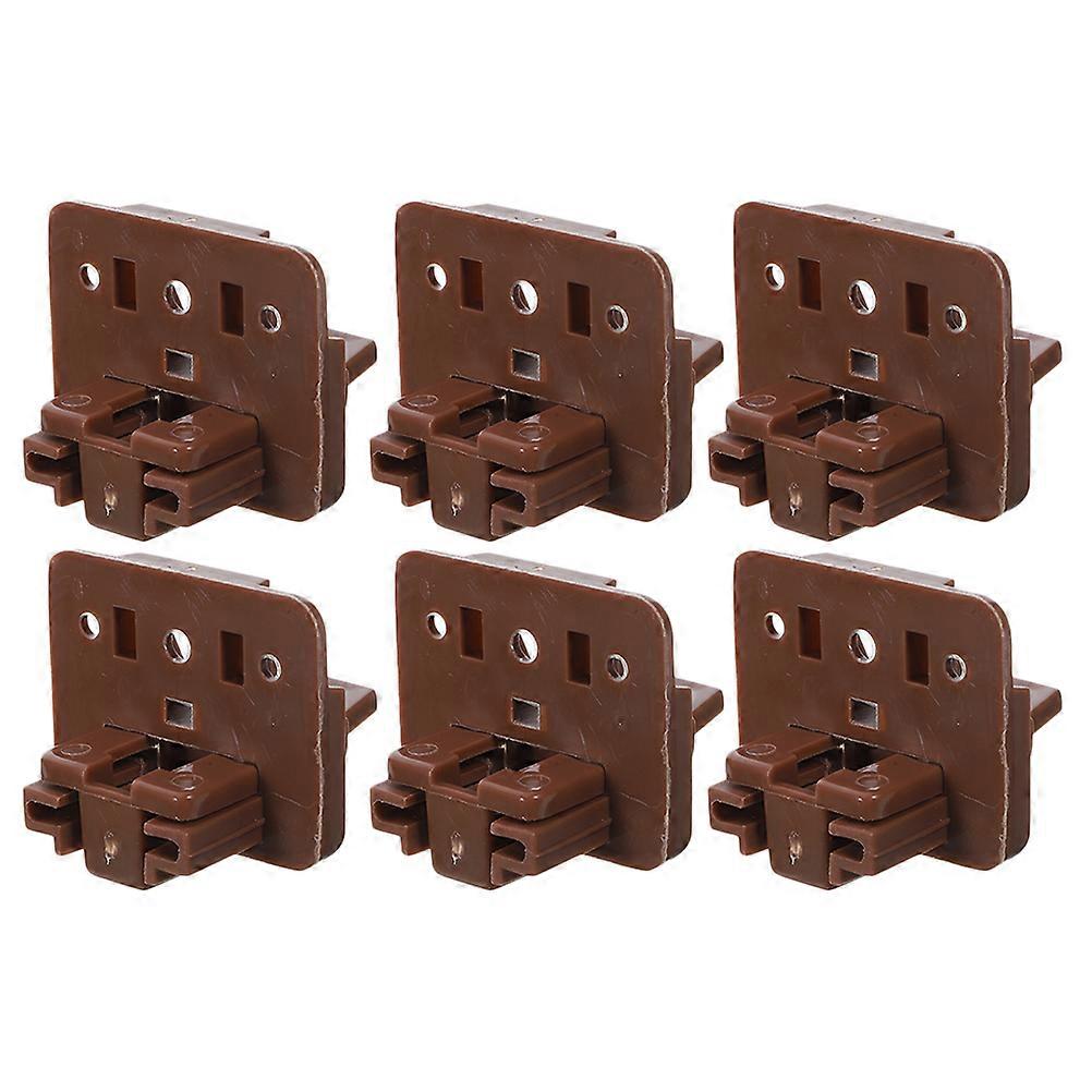 Drawer Slides Replacement Parts For Furniture Home Use Light Brown 6Pcs
