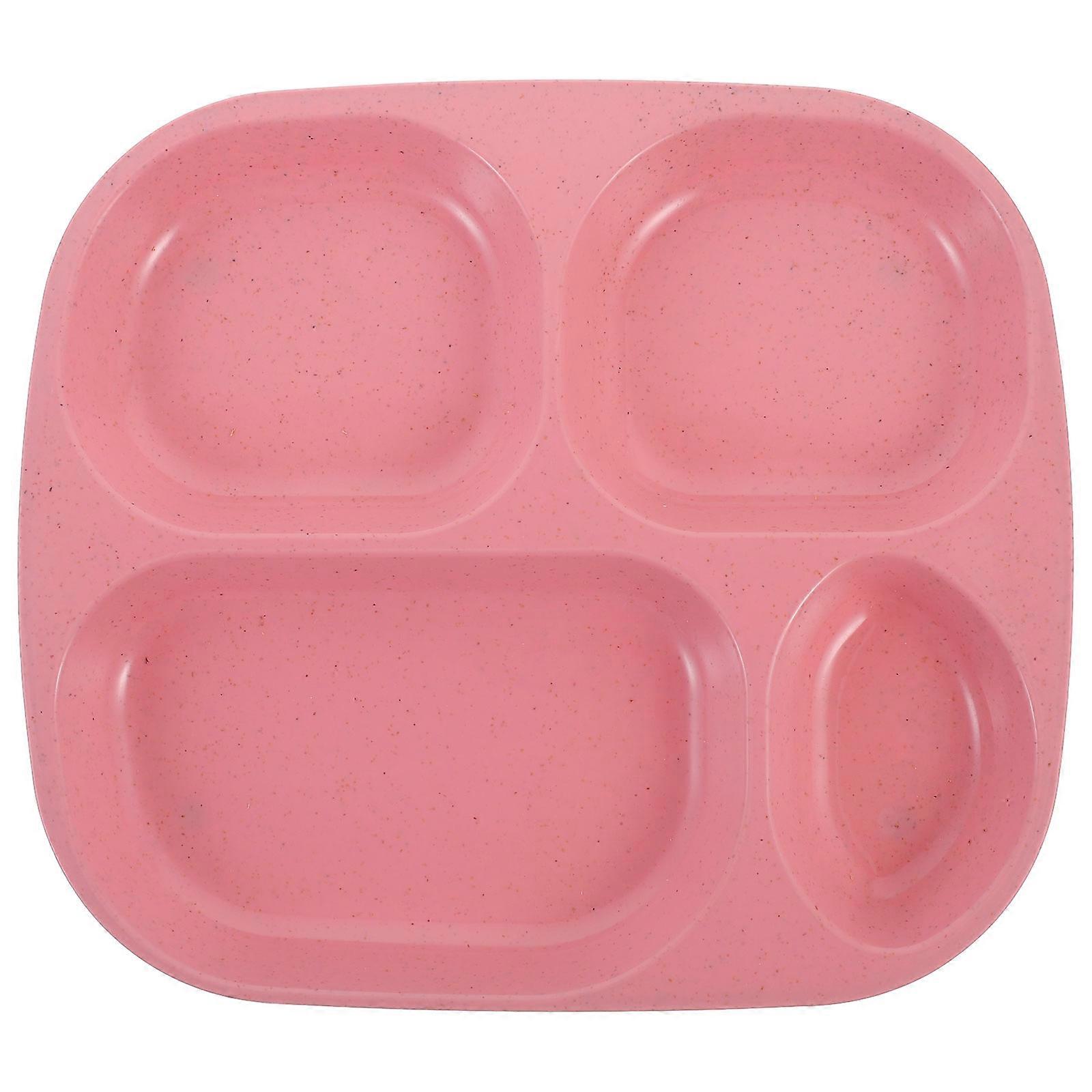 Square Divided Dinner Plate PP Material for Parents and Kids Meal Time 24.00X21.50X1.00CM 1Pcs