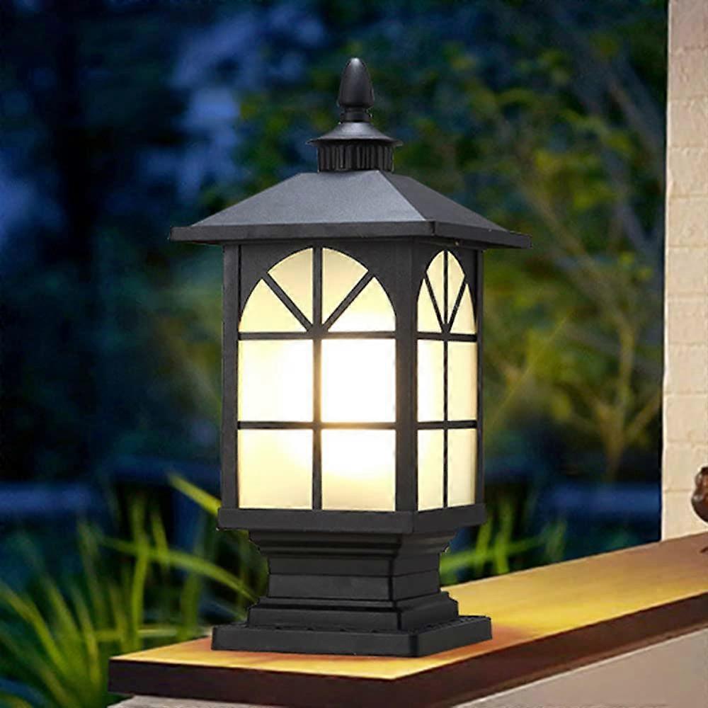 Waterproof E27 post light with pier mounting adapter for garden decor