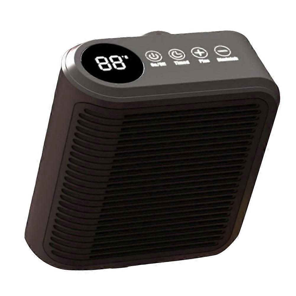 Mini Fan Heater Multifunctional Wall Mounted Heater Wall Socket Small Space Heater Household Fan Heater Black EU Plug