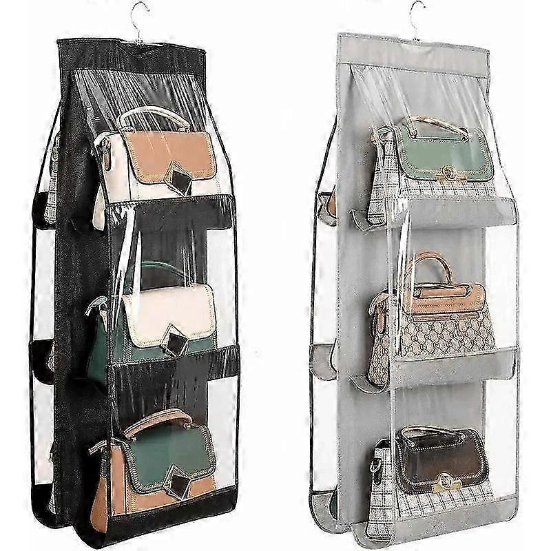 1pc/2pcs Hanging Clear Dustproof Tote Bag Organizer, Wardrobe Closet Organizer, Space Saving Storage System