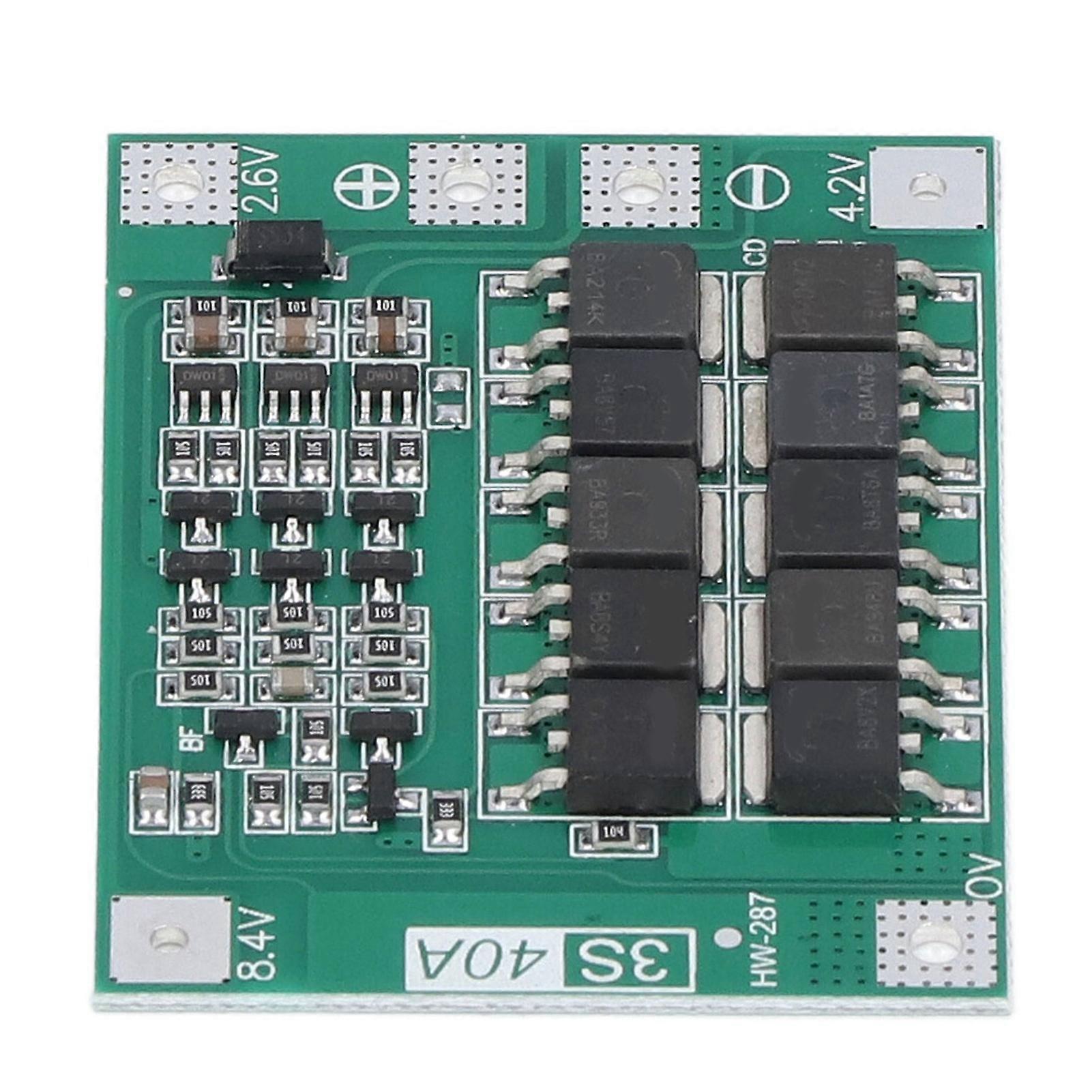 3S 40A Battery Protection Board 18650 Lithium Cell nced Charging Module 12.6V‑13.6V