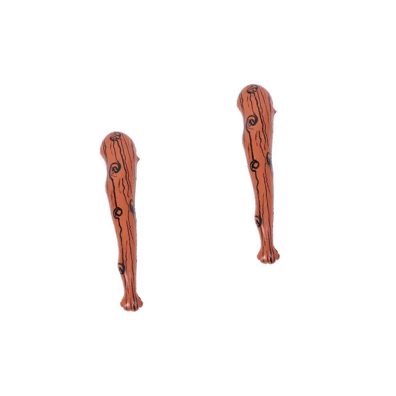 PVC البيسبول الخفافيش لعبة حزمة من 2 نفخ صانع الضوضاء اللعب للأطفال 90x20 سم هدايا الحزب البني
