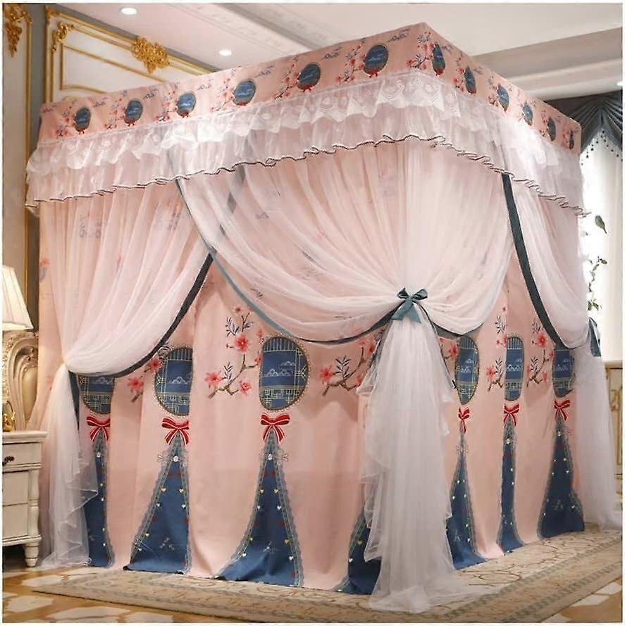 Twin King-Size Bed Cover, Bedding Set with Mosquito Net, 200 x 220 cm, Color C & G, Bedroom Decor