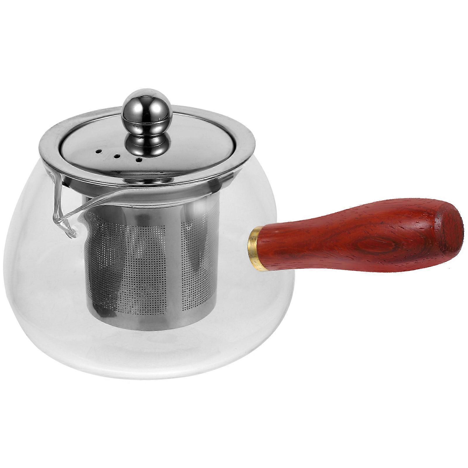 Glass Tea Pots Classic Teapot Suitable For Chinese Herbal Medicine Daily Use Transparent 17x10x7cm 1Set