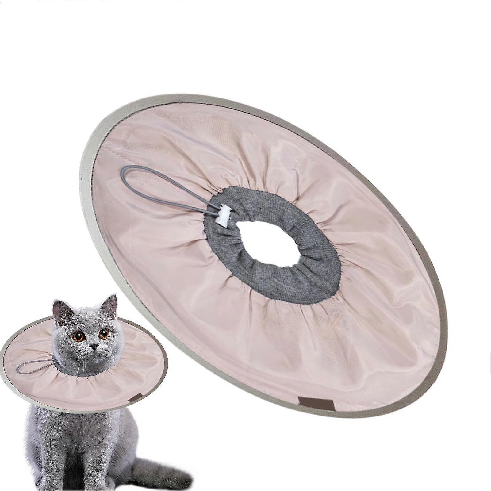 Pink L Adjustable Cat Recovery Collar – Lightweight Cat Cone to Prevent Licking and Scratching Wounds, Also Suitable for Dogs