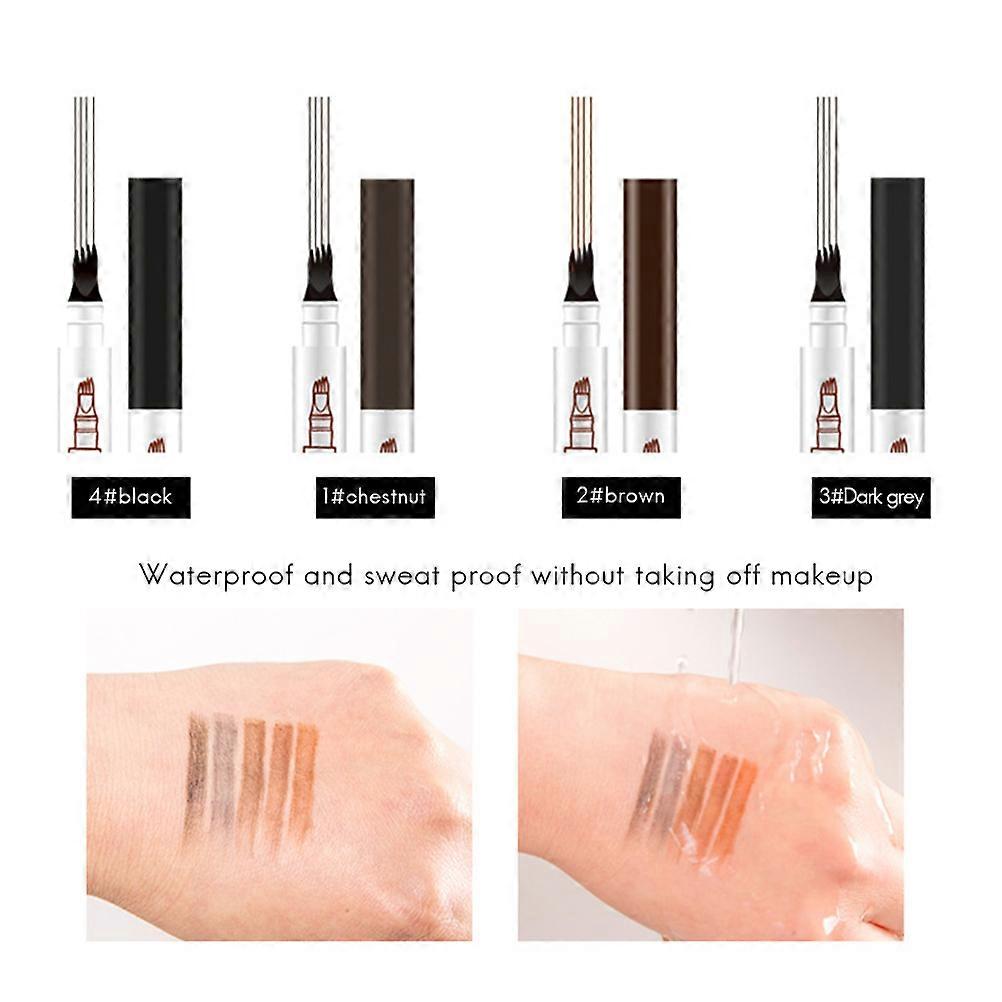 Liquid Eyebrow Pencil Four Fork Design Fine Sketch Long Lasting Eyebrow Pen