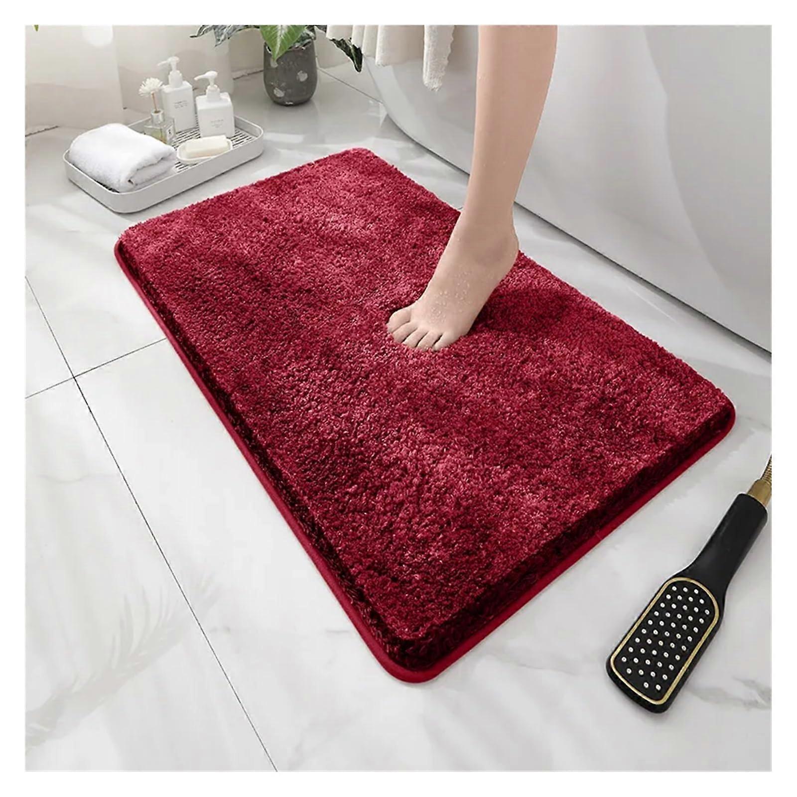 Soft Absorbent Non-Slip Bathroom Mat, Quick-Dry Polyester Bath Rug