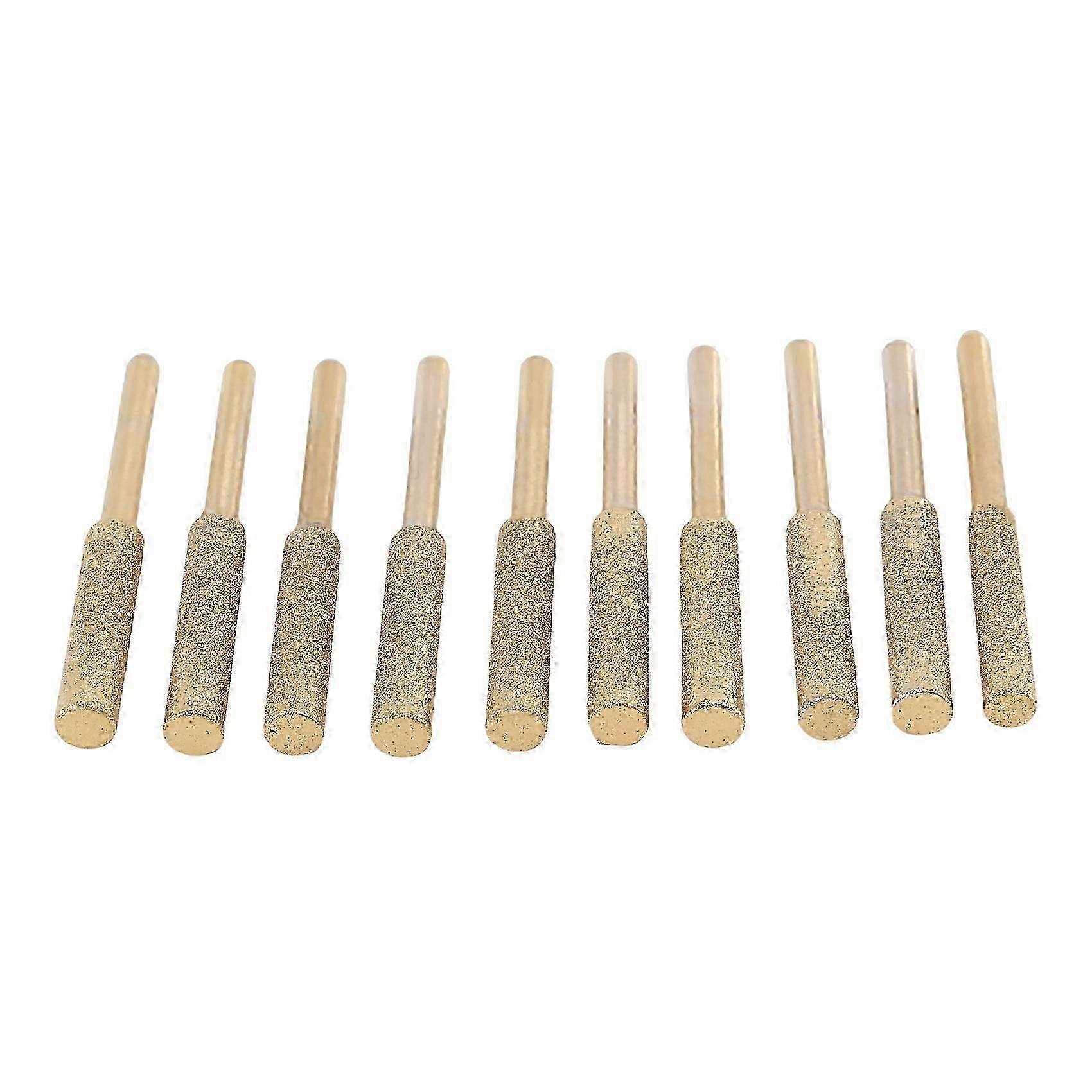 Electric Chainsaw Chain Sharpener Kit - 10pcs Titanium Plated Diamond Sharpening Wheels & High Hardness 3/16 Inch Files for Precision Cuttin