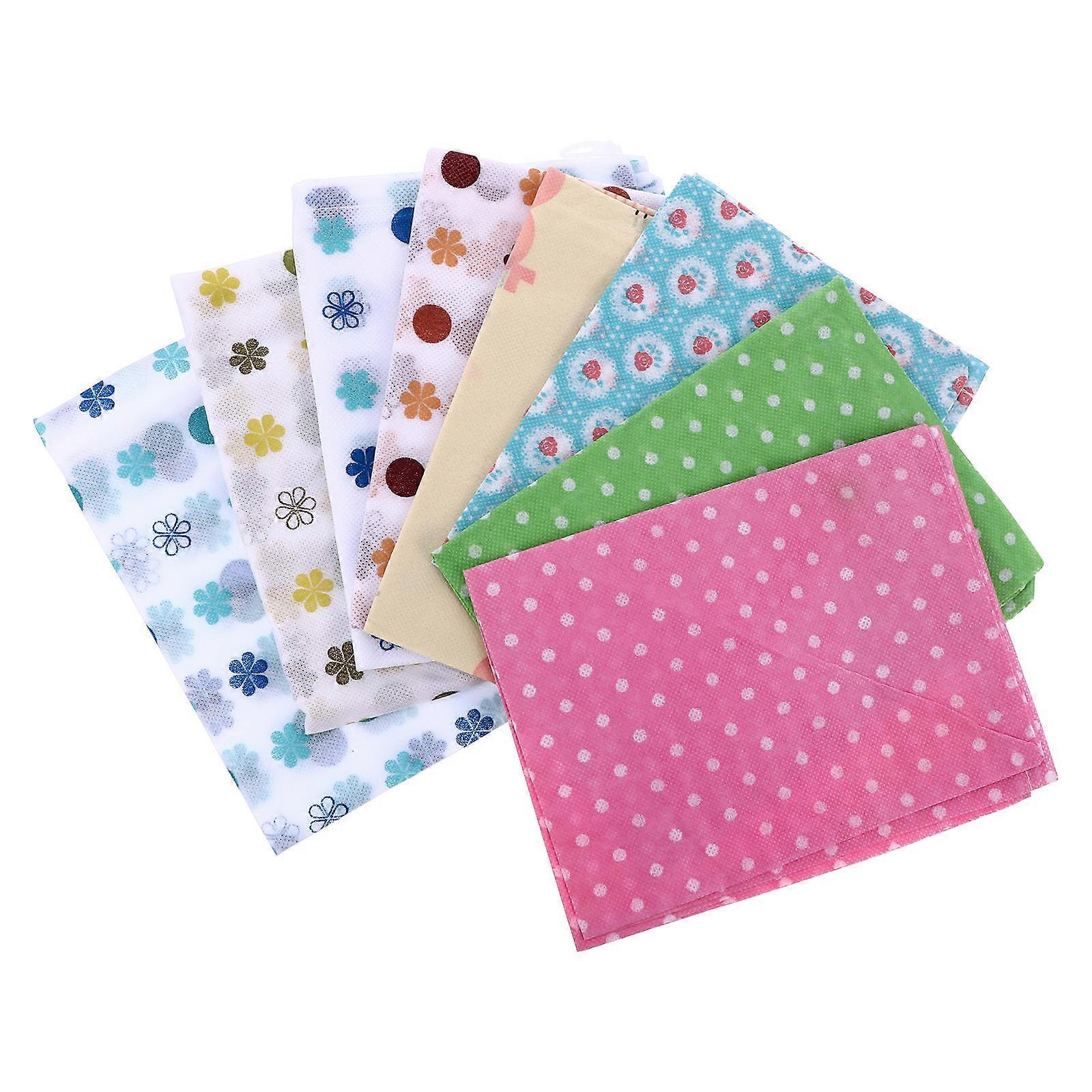 8pcs Travel Shoes Organizer Pouch Dust & Water Resistant Storage Bags for Home and Travel Use, Non Woven Drawstring Bag with Stylish Pattern Design